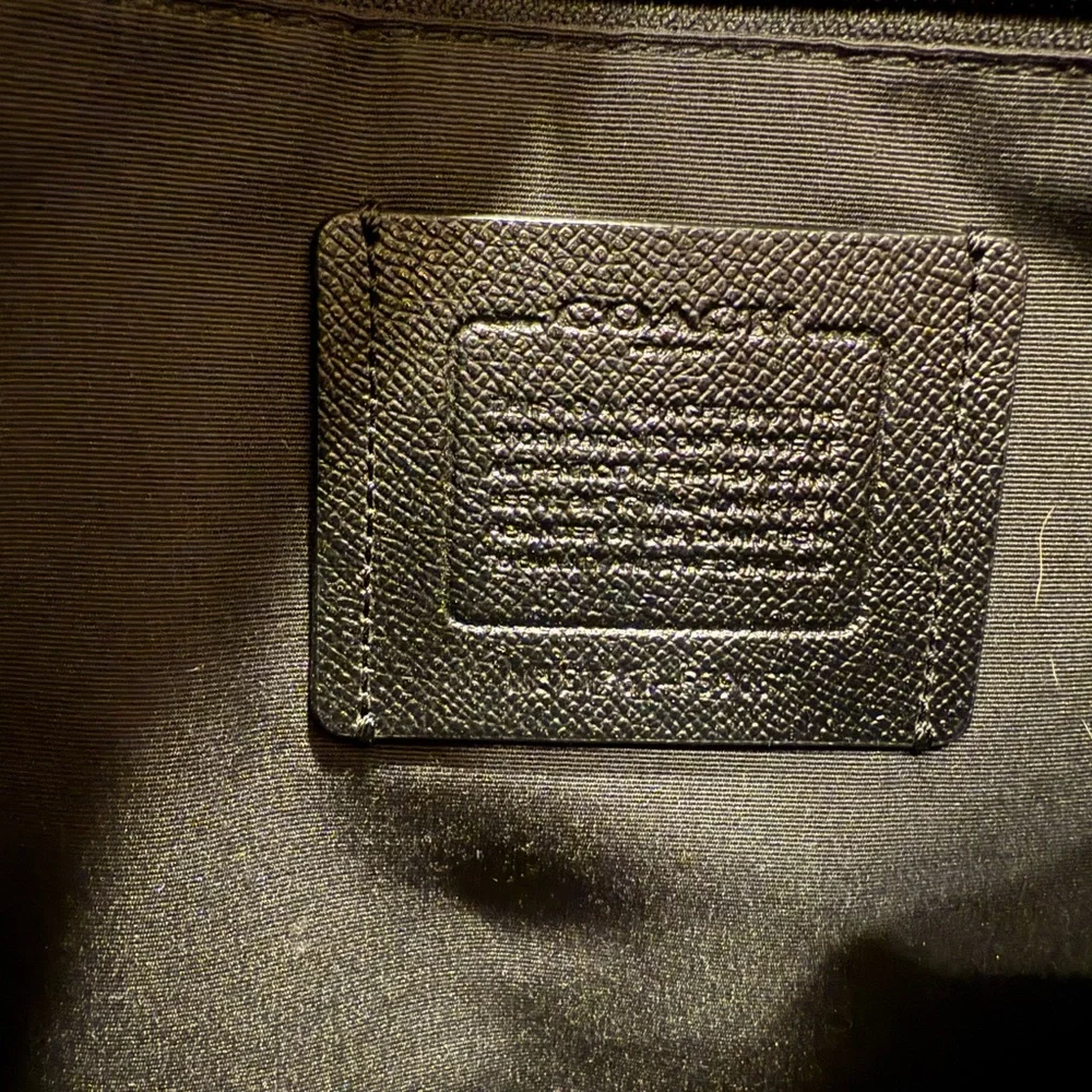 Coach Black Leather Briefcase Tote